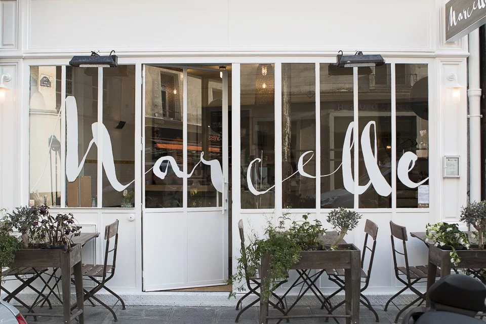 façade et terrasse du restaurant Marcelle