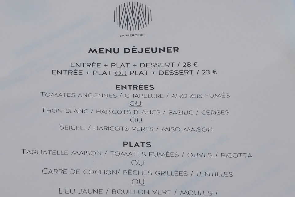 Restaurant La Mercerie à Marseille