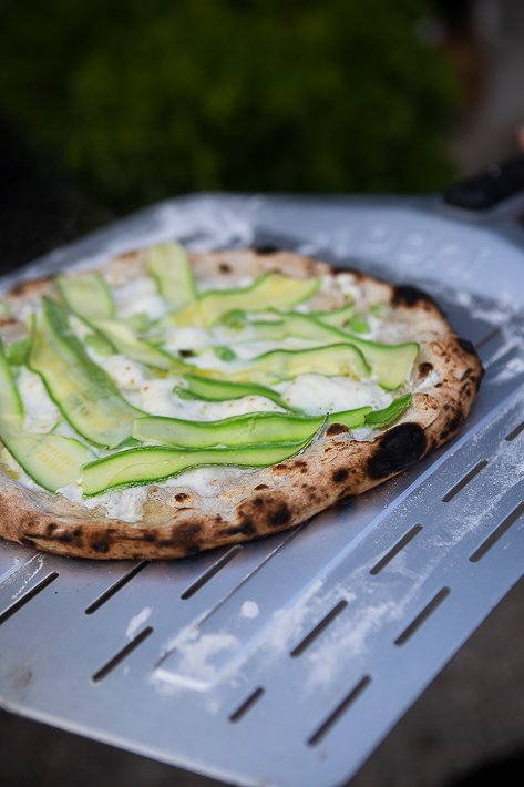 pizza courgettes